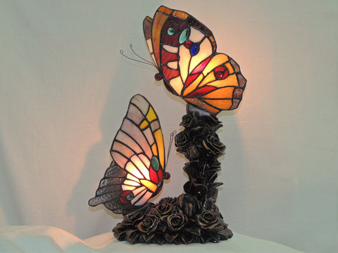 Double Butterfly Accent Lamp image 0