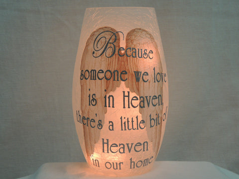 Angel Wings Vase Lamp Silver image 0