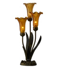 3 Lily Amber Accent Lamp image 0