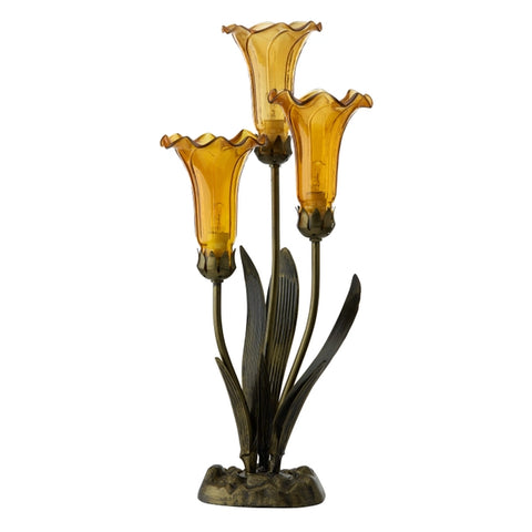 3 Lily Amber Accent Lamp image 1