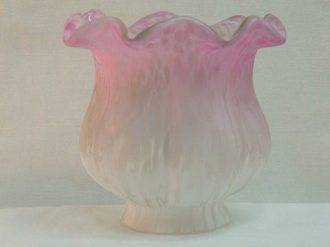 Lily and Tulip Shades Replacements - Pink/White Satin Tulip image