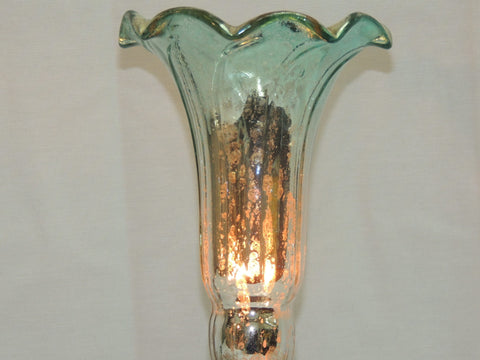 Hummingbird Lily Base Accent Lamp - 1000Z Mercury Teal/Silver image
