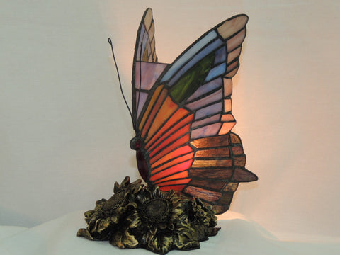 Butterfly on Sunflowers Accent Lamp image 0