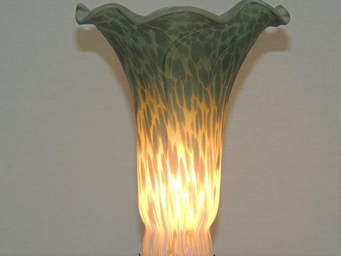 Lily and Tulip Shades Replacements - Green/White Satin Lily image