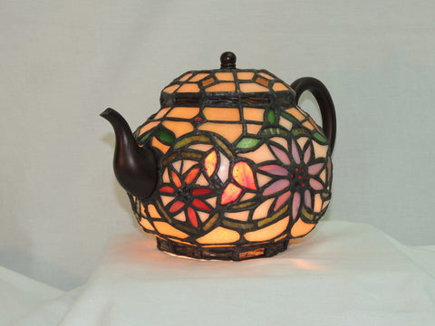 Tiffany Style Teapot Accent Lamp image 0