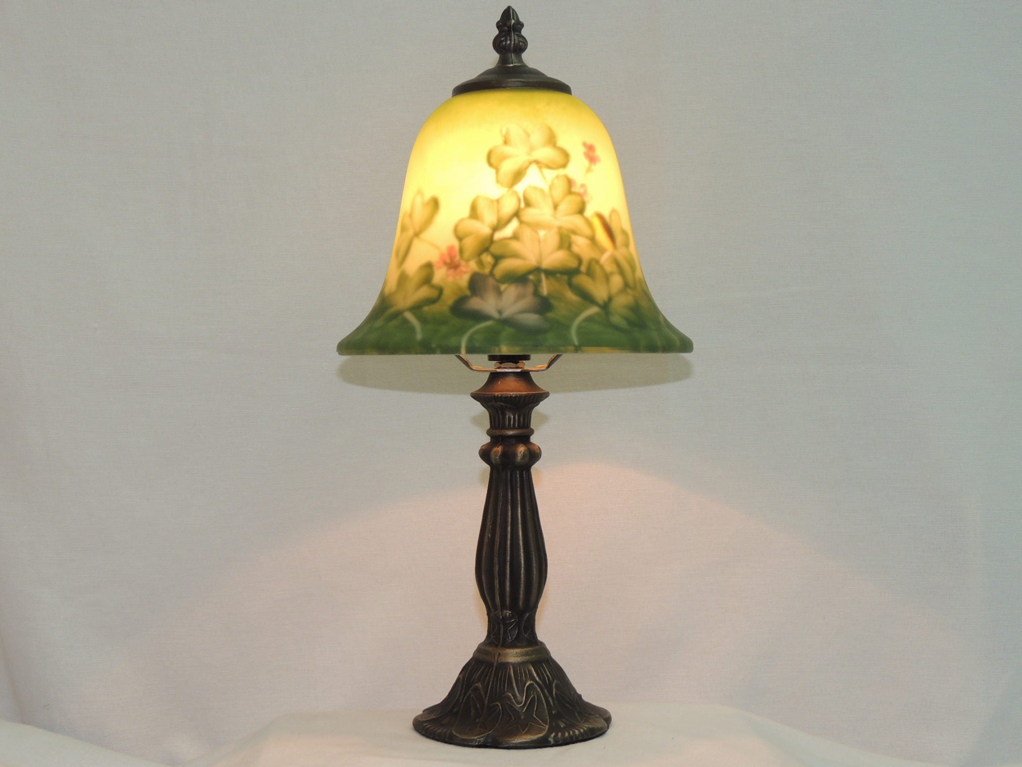 Irish Shamrocks Hand Painted Lamp – Memory Lamps of Beverly