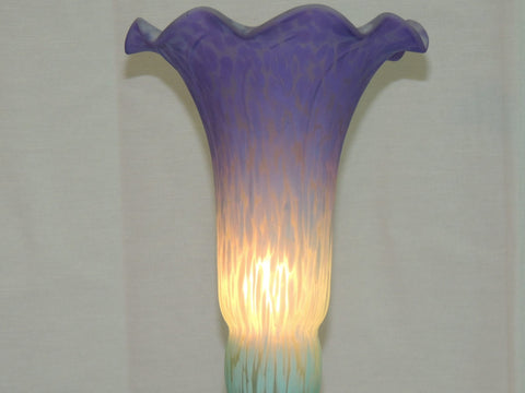 Lily and Tulip Shades Replacements - Purple/Blue Satin Lily image