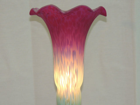 Lily and Tulip Shades Replacements - Magenta/Blue Satin Lily image