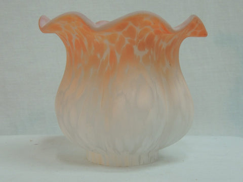 Lily and Tulip Shades Replacements - Peach/White Satin Tulip image