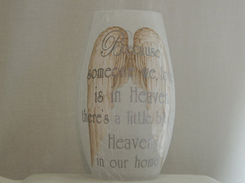 Angel Wings Vase Lamp Silver image 1