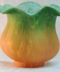 Lily and Tulip Shades Replacements - Green/Amber Satin Tulip image
