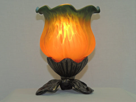 Tulip Accent Lamp Green Amber image 0