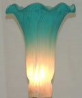 Cherub Lily Trumpeting Accent Lamp - 1000AG Teal/White image