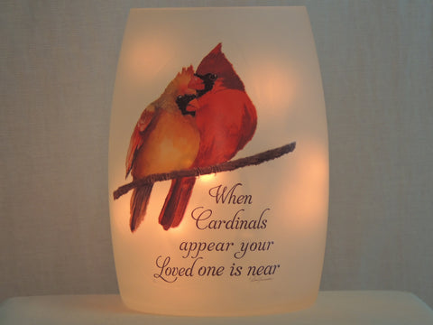 Cardinals Appear Vase Lamp image 0