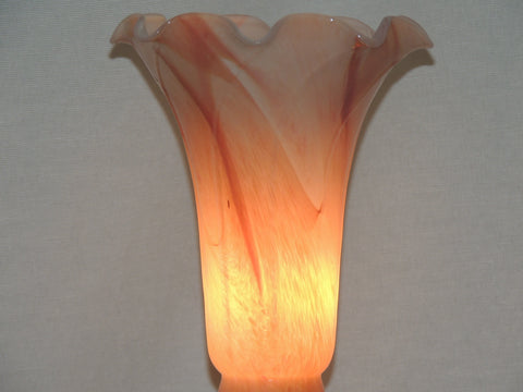 Lily and Tulip Shades Replacements - Salmon Glossy Lily image