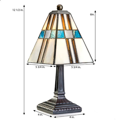 Ocean Blue Brown Accent Lamp image 1